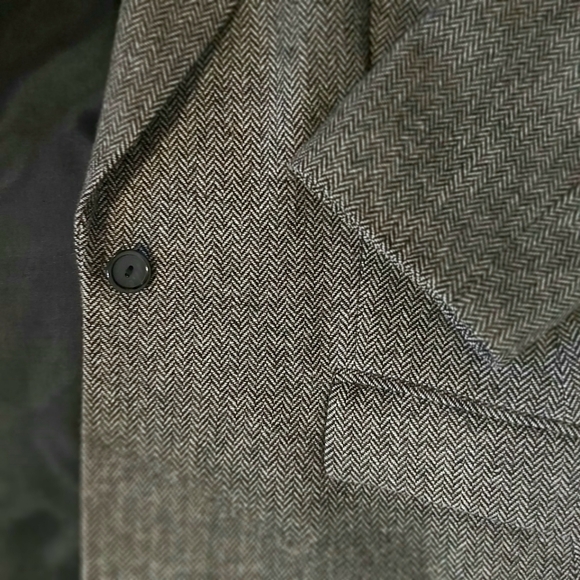 Mexx blazer womens 10 black white mix tweed single button lined wool blend - Picture 6 of 6